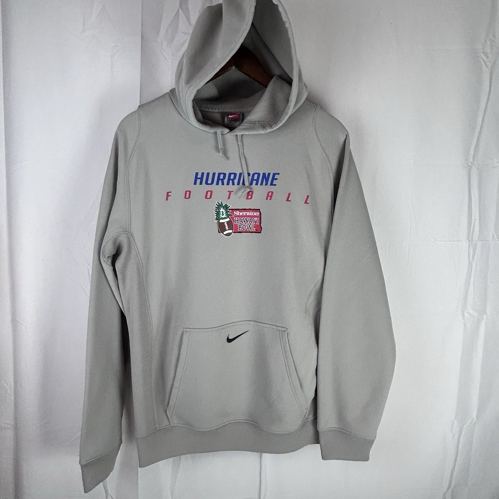 Tulsa Golden Hurricane Nike Fit Therma Hoodie Gray Medium 2010‎ Hawaii Bowl TU